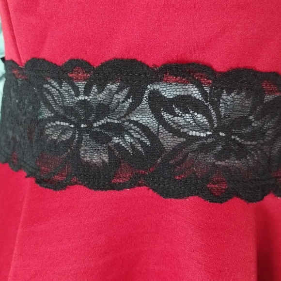 Red Strapless Dress - Picture 2 of 6